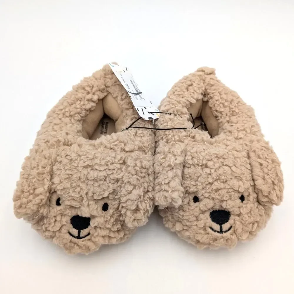 Harper Canyon Puppy Faux Shearling Fluff Slippers Kids Tan Size US4/5
